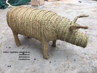 Figura Elefante Esparto 75x50x40 cm