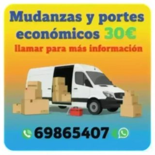 ✅Mudanzas y portes económicos 698652407 desde 30