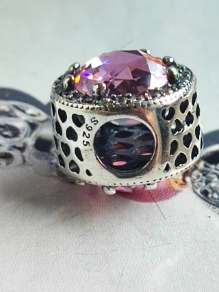 Pandora Corazón Rosa con Circonitas