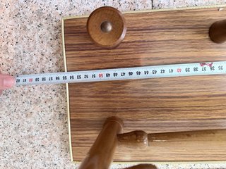 Perchero de madera con 3 barras