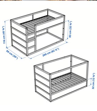 Cama alta IKEA madera