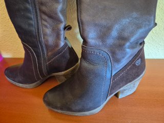 Botas de piel marrones talla 37