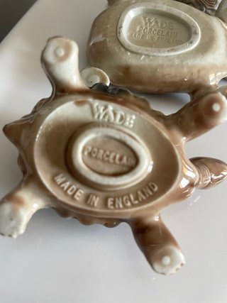 Set 3 Tortugas Cerámica Decorativas Porcelana Wade