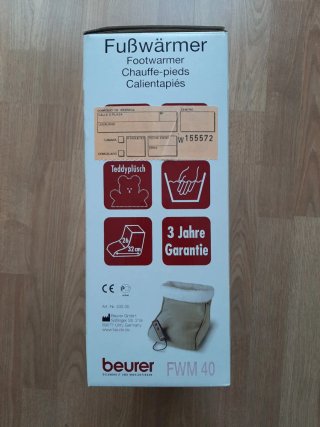 Calentador y masajeador de pies Beurer FWM 40
