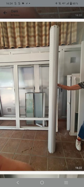 Ventanal aluminio blanco 4 hojas + fijo