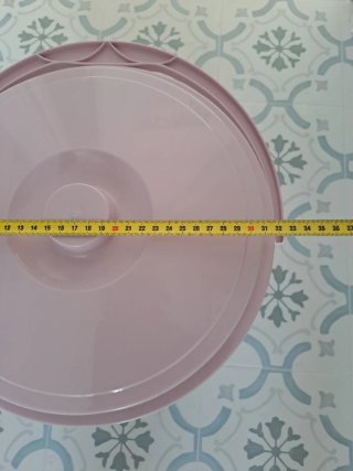 Cubo basura rosa con tapa