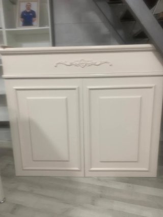 Mostrador recepción blanco madera