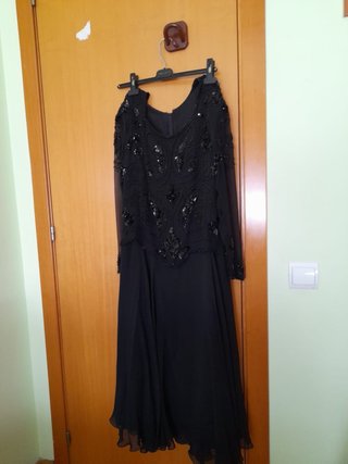 Vestido de fiesta negro talla 46