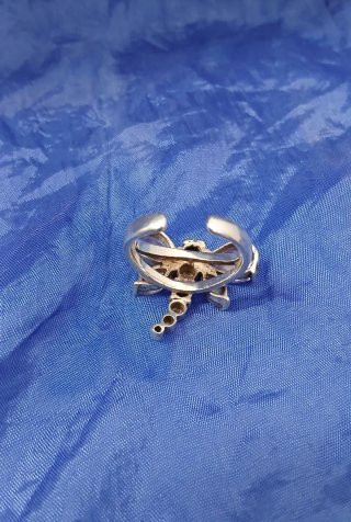 Anillo Mariposa Amatista y Plata Ley Vintage.