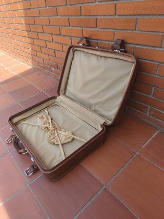 Maleta Vintage Piel Marrón Años 80