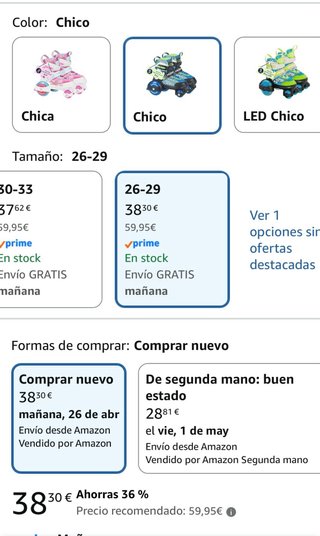 Patines Hudora Talla 26-29 Niño