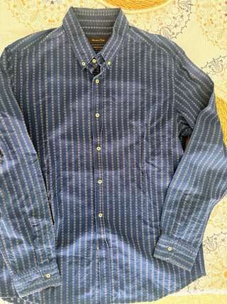 Camisa Massimo Dutti Hombre Azul Rayas