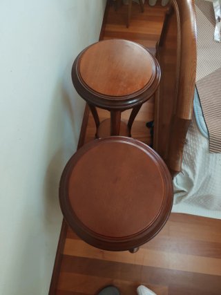 Mesitas auxiliares de madera (2 unidades)