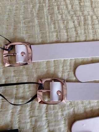 Stock di 3 cinture mej erre panna beige