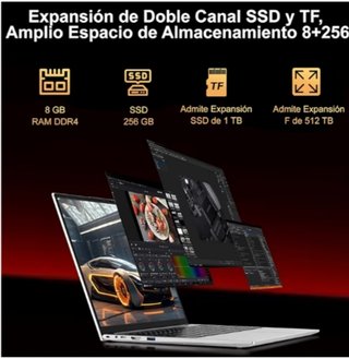 Portátil 15.6 8GB RAM 256GB SSD Win 11 Pro