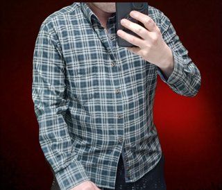 Camisa o sobrecamisa de cuadros hombre manga larga