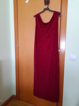 Vestido fiesta rojo talla 46