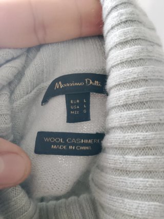 Jersey Massimo Dutti - Cashmere Mujer Gris