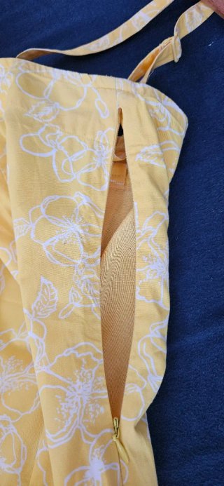 Vestido H&M Verano Tirantes Tul Amarillo Talla M/L