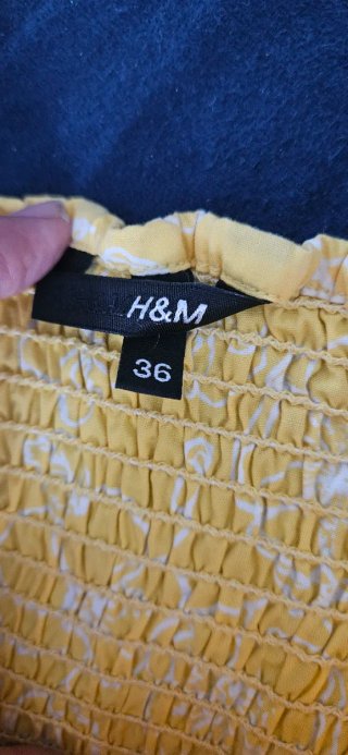 Vestido H&M Verano Tirantes Tul Amarillo Talla M/L