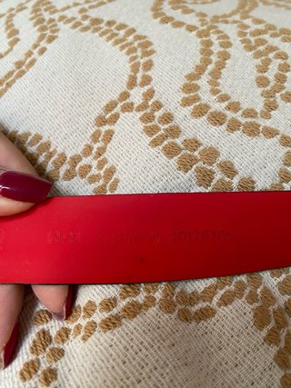 Cinturón Piel Hugo Boss Negro rojo elegante 80