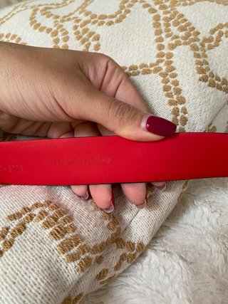 Cinturón Piel Hugo Boss Negro rojo elegante 80