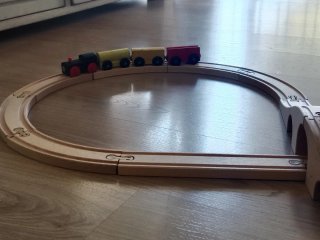 Circuito de tren de madera