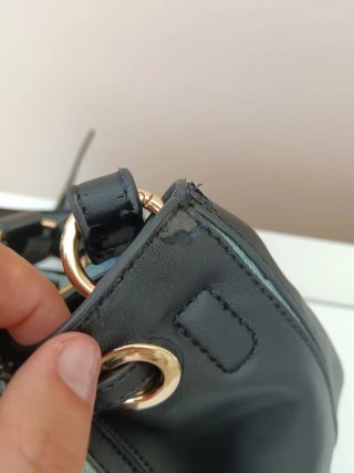Zaino Tosca Blu nero in pelle