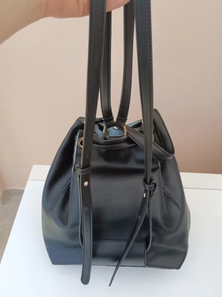 Zaino Tosca Blu nero in pelle