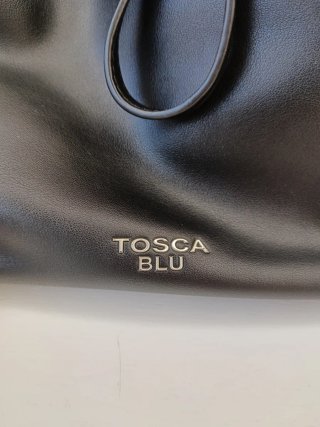 Zaino Tosca Blu nero in pelle