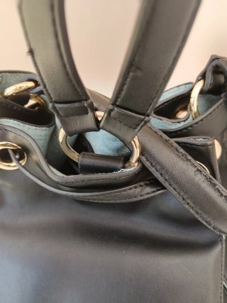 Zaino Tosca Blu nero in pelle