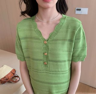 Vestido punto verde para mujeres embara Talla M-XL