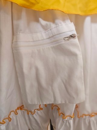 Vestido Flamenca Amarillo con Chal Bordado