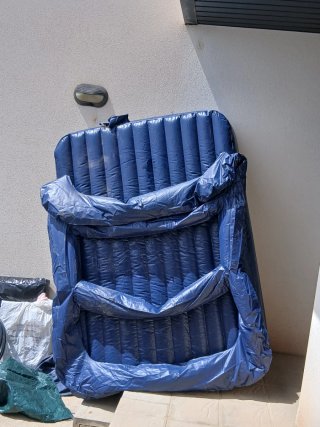 Colchón hinchable con hinchador eléctrico