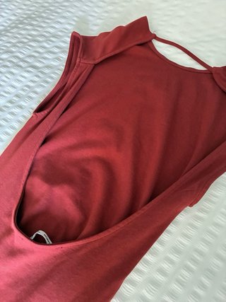 Vestido largo granate