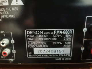Amplificador Denon PMA-680R Negro