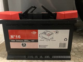 Batería Coche Carrefour N16 70Ah 640A H6