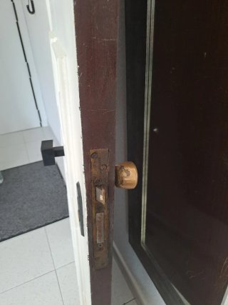 Puerta de entrada blanca (sin marco)
