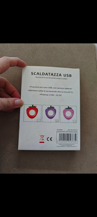 Scaldatazza USB Kasanova a forma di fragola viola