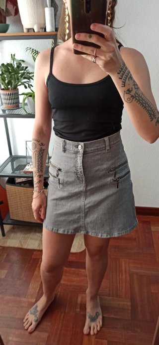 Falda Vaquera Mango Talla S