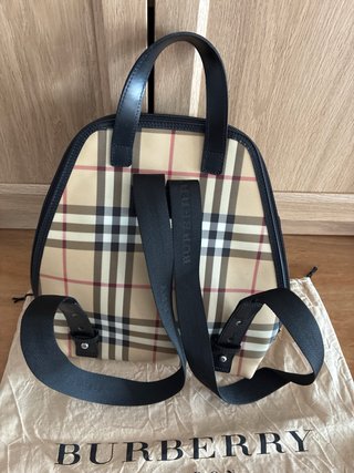 Mochila Burberry Lona Beige Original