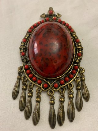 Colgantes Étnicos Marrón y Rojo