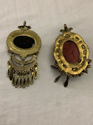 Colgantes Étnicos Marrón y Rojo