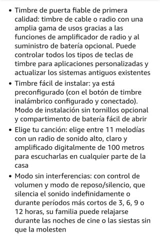 Timbre LED Inalámbrico Honeywell Home Serie 9