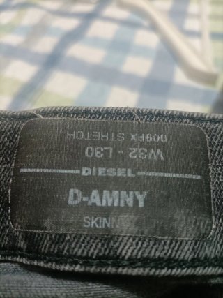 Vaqueros Diesel Hombre Talla 32 Gris