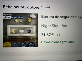 Barrera de seguridad para bebés