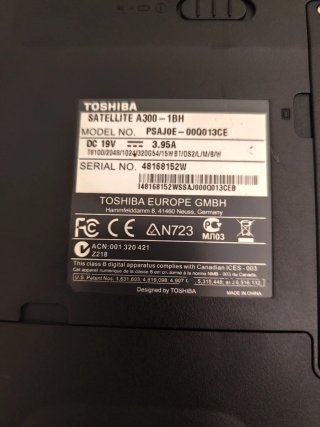 Portatile Toshiba Satellite A300 Nero