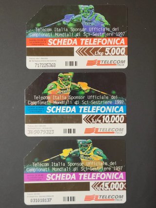 Lotto 10 Schede Telefoniche Sci & Montagna