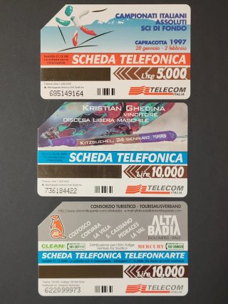Lotto 10 Schede Telefoniche Sci & Montagna