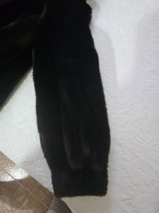 Abrigo pelo marrón oscuro talla XL